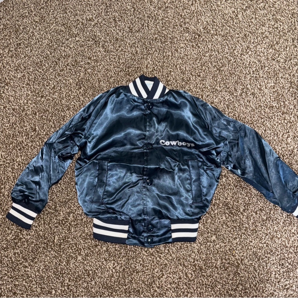 Blue Satin Cowboys Jacket